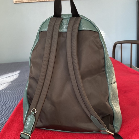 Coach Charlie pebbled leather green backpack - Picture 4 of 10